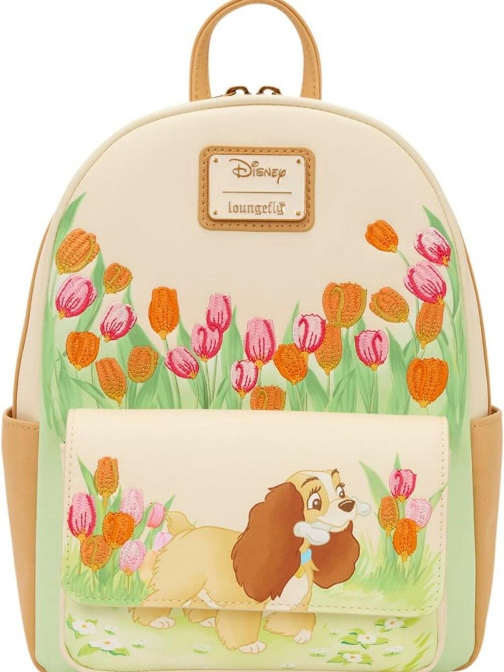 Pastel Tulip Mini Backpack - Cute Lounge Bag for Disney Fans, Perfect for